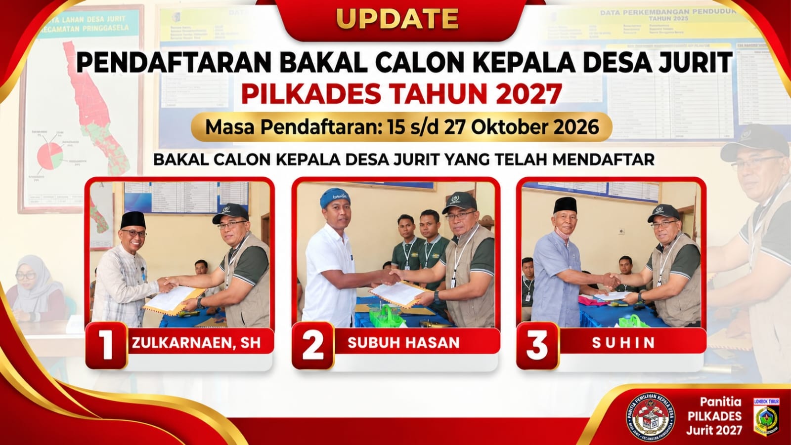 Foto UPDATE PENDAFTARAN BAKAL CALON KADES